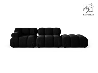 Bellis Modular Sofa, 4 Seats, 282x94 cm — Black / Right
