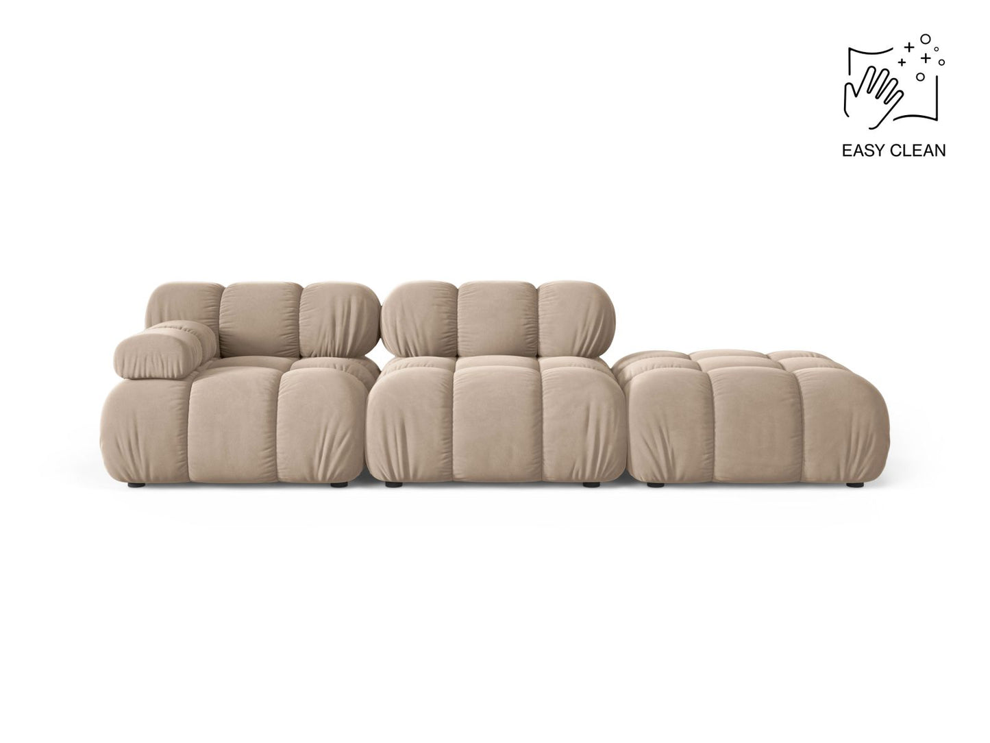 Bellis Modular Sofa, 4 Seats, 282x94 cm — Beige / Right