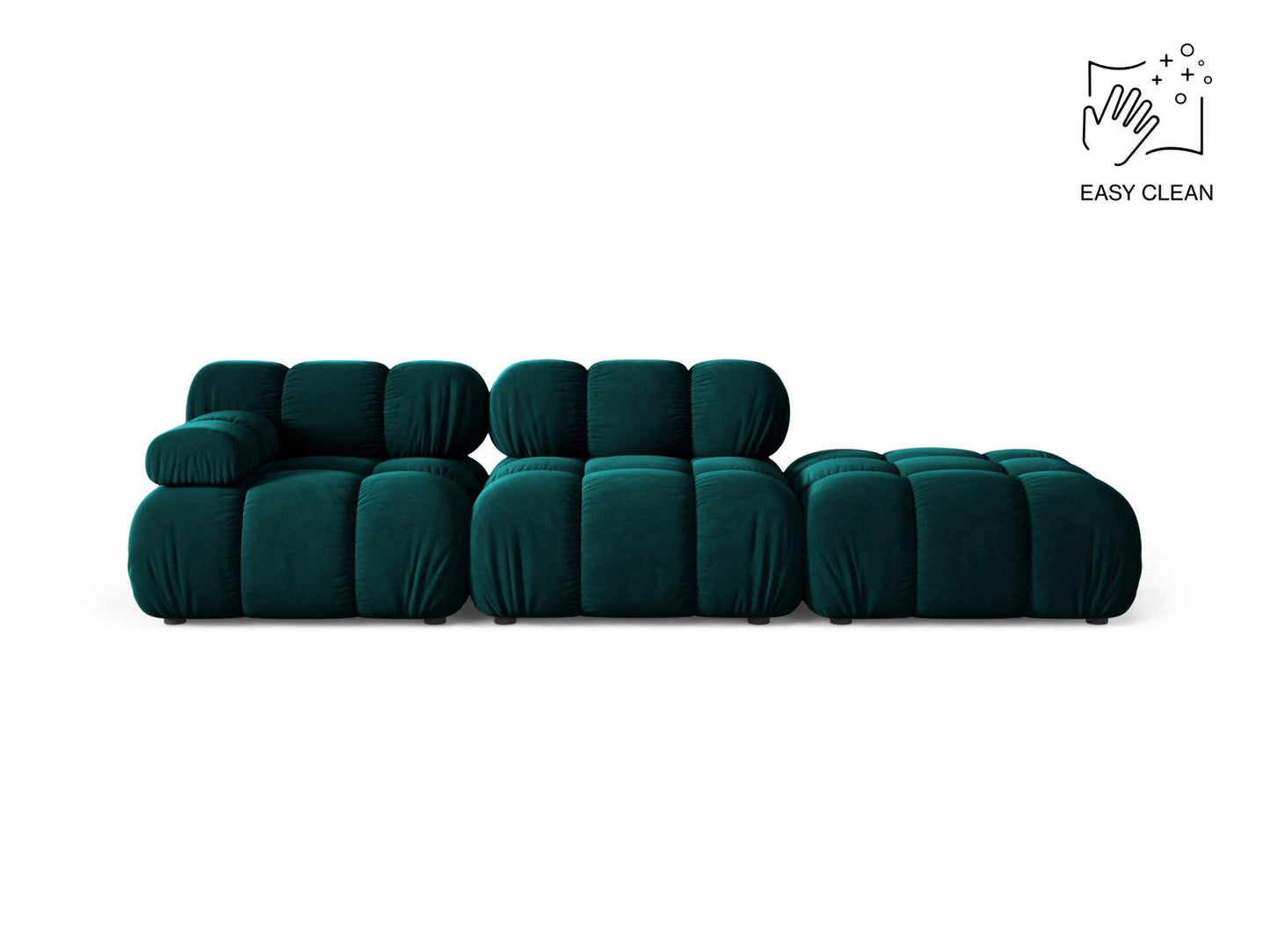 Bellis Modular Sofa, 4 Seats, 282x94 cm — Deep Petrol / Right