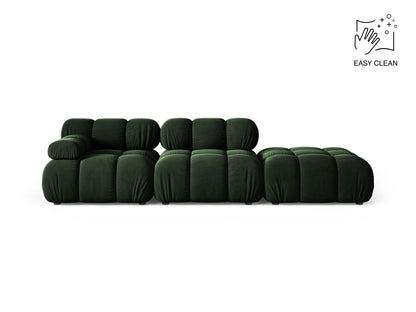 Bellis Modular Sofa, 4 Seats, 282x94 cm — Bottle Green / Right