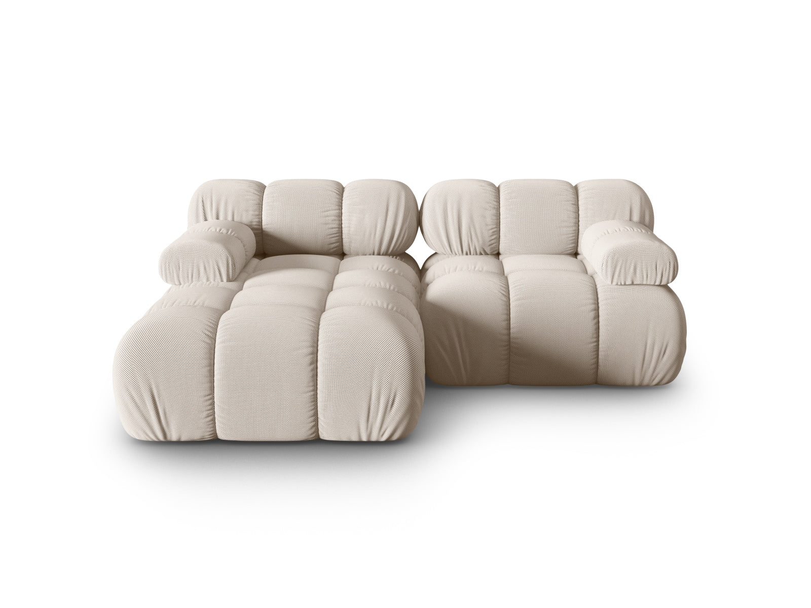 Bellis Modular Corner Sofa, 3 Seats, 188x155 cm — Light Beige / Left