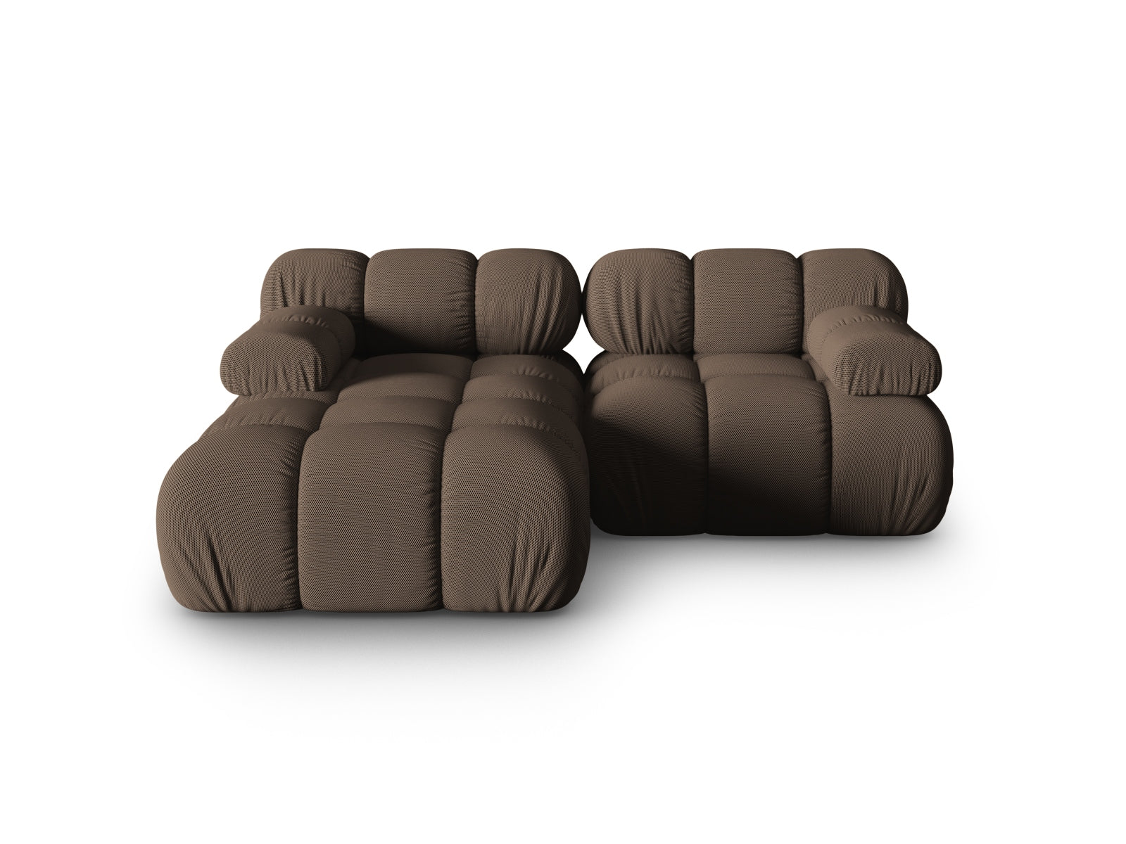 Bellis Modular Corner Sofa, 3 Seats, 188x155 cm — Brown / Left