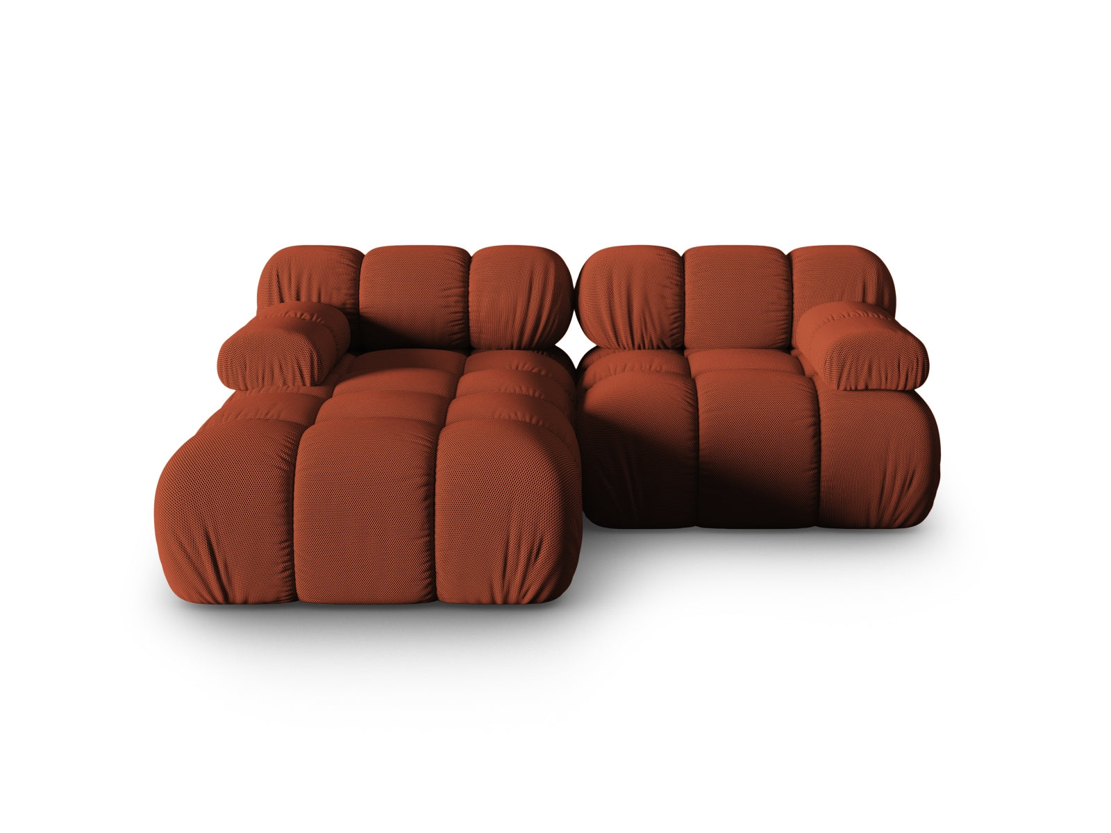 Bellis Modular Corner Sofa, 3 Seats, 188x155 cm — Brick / Left
