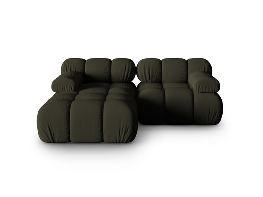 Bellis Modular Corner Sofa, 3 Seats, 188x155 cm — Amazon Green / Left