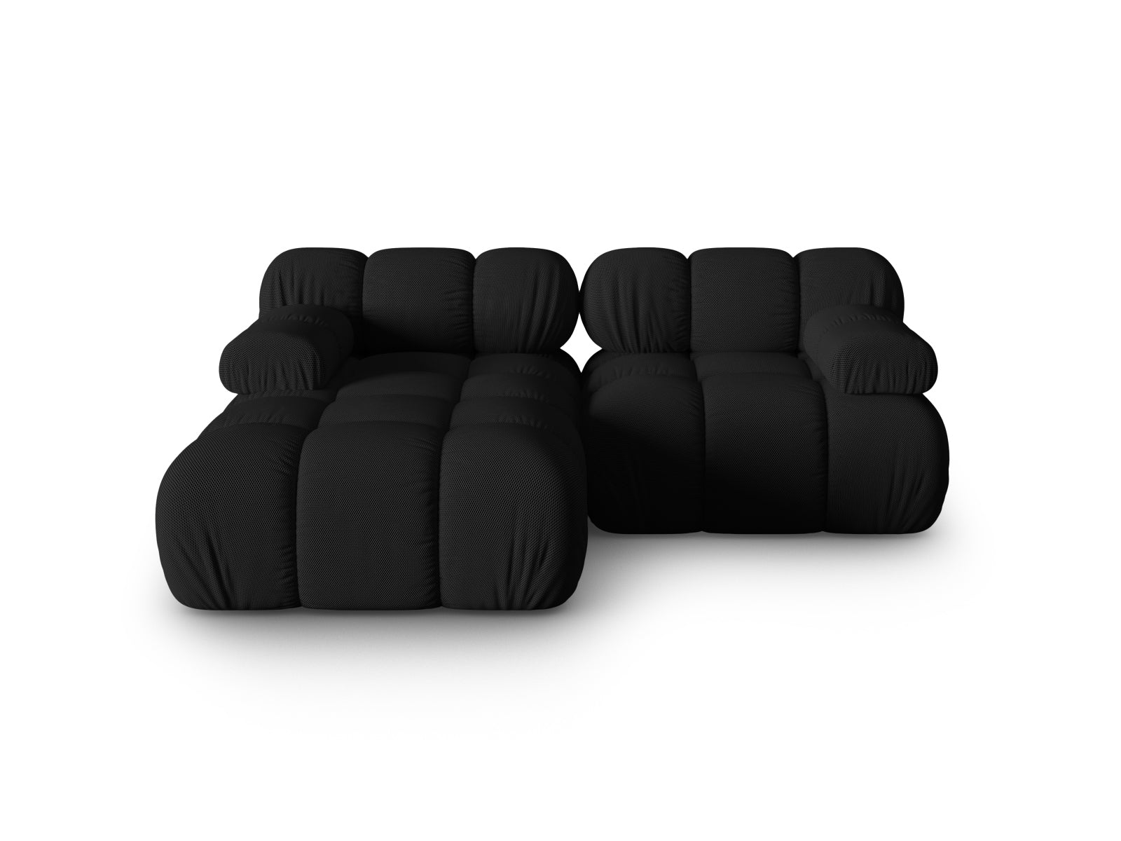 Bellis Modular Corner Sofa, 3 Seats, 188x155 cm — Black / Left