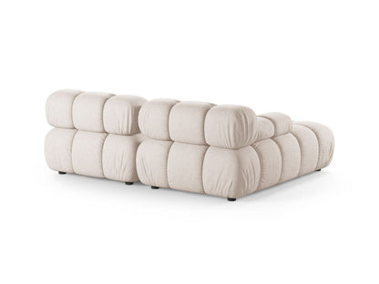 Ecksofa Strukturstoff Beige Bellis — Detailansicht