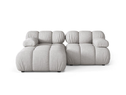 Ecksofa Strukturstoff Beige Bellis — Light Grey