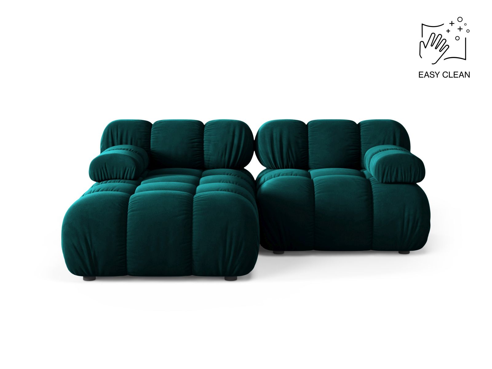 Bellis Modular Corner Sofa, 3 Seats, 188x155 cm — Deep Petrol / Left