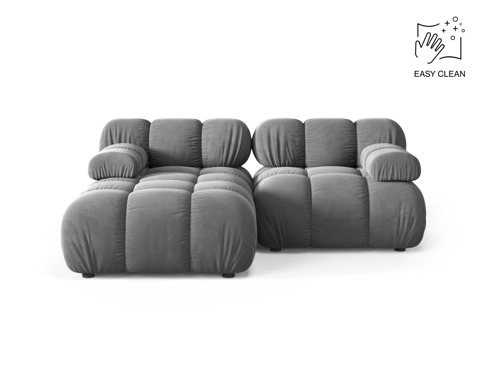 Bellis Modular Corner Sofa, 3 Seats, 188x155 cm — Light Grey / Left