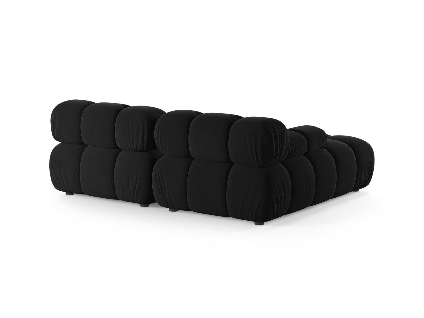 Ecksofa Samt Schwarz Bellis — Detailansicht