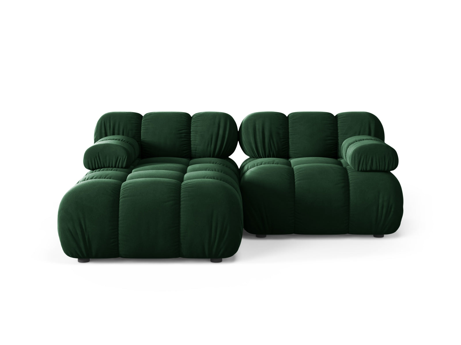 Bellis Modular Corner Sofa, 3 Seats, 188x155 cm — Bottle Green / Left