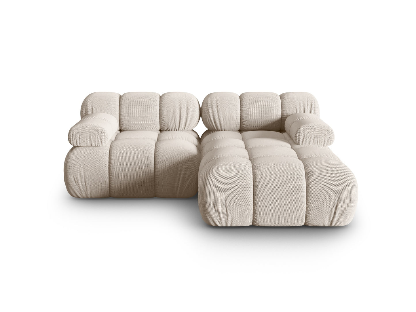 Bellis Modular Corner Sofa, 3 Seats, 188x155 cm — Light Beige / Right