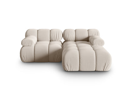 Bellis Modular Corner Sofa, 3 Seats, 188x155 cm — Light Beige / Right