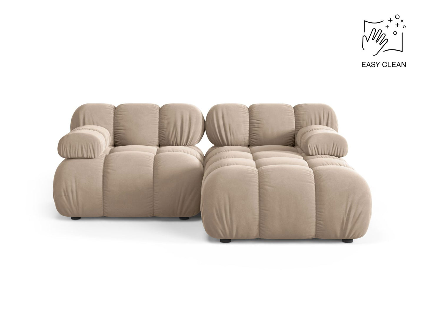 Bellis Modular Corner Sofa, 3 Seats, 188x155 cm — Beige / Right