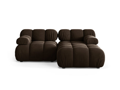 Bellis Modular Corner Sofa, 3 Seats, 188x155 cm — Dark Brown / Right