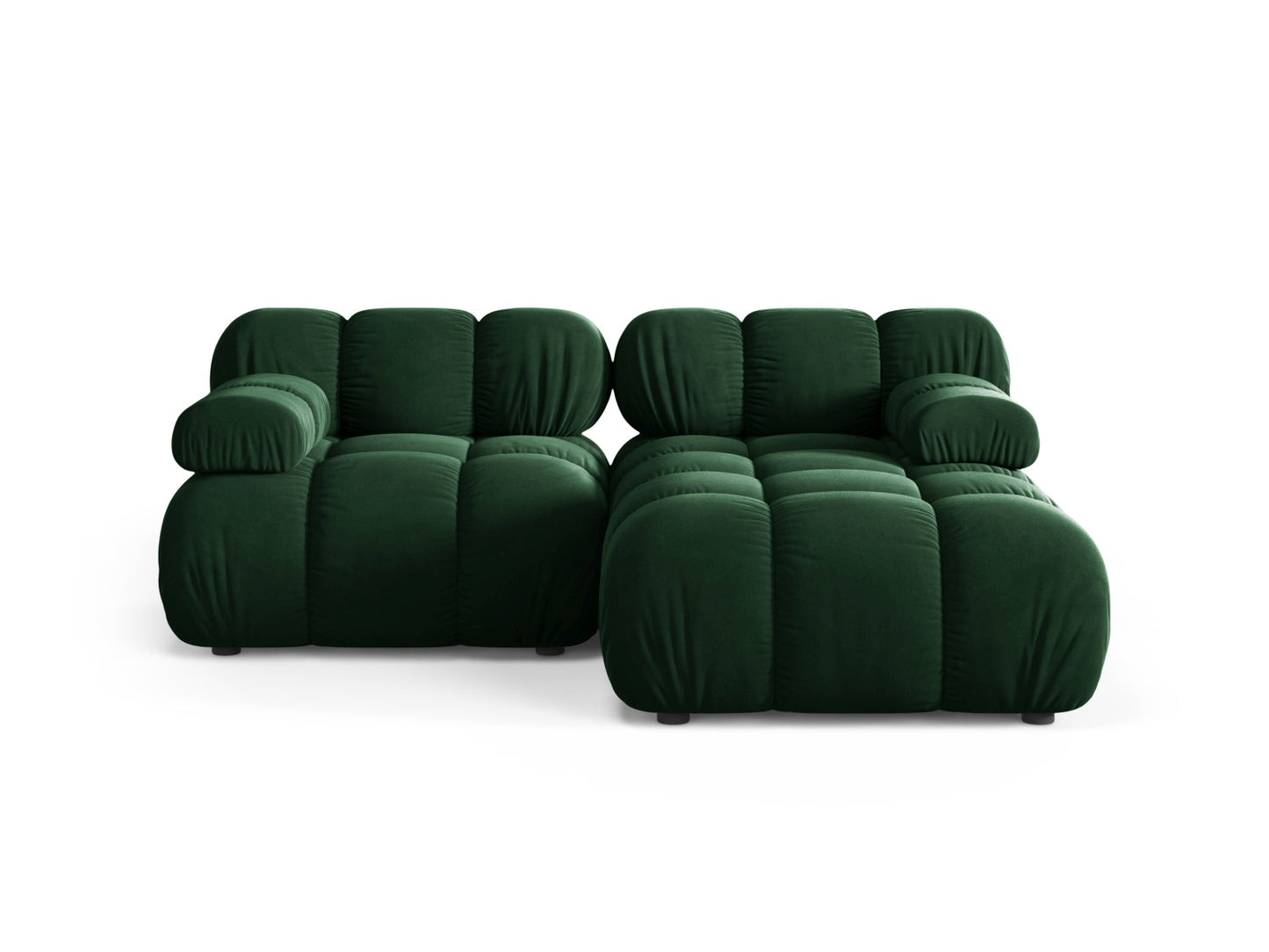 Bellis Modular Corner Sofa, 3 Seats, 188x155 cm — Bottle Green / Right