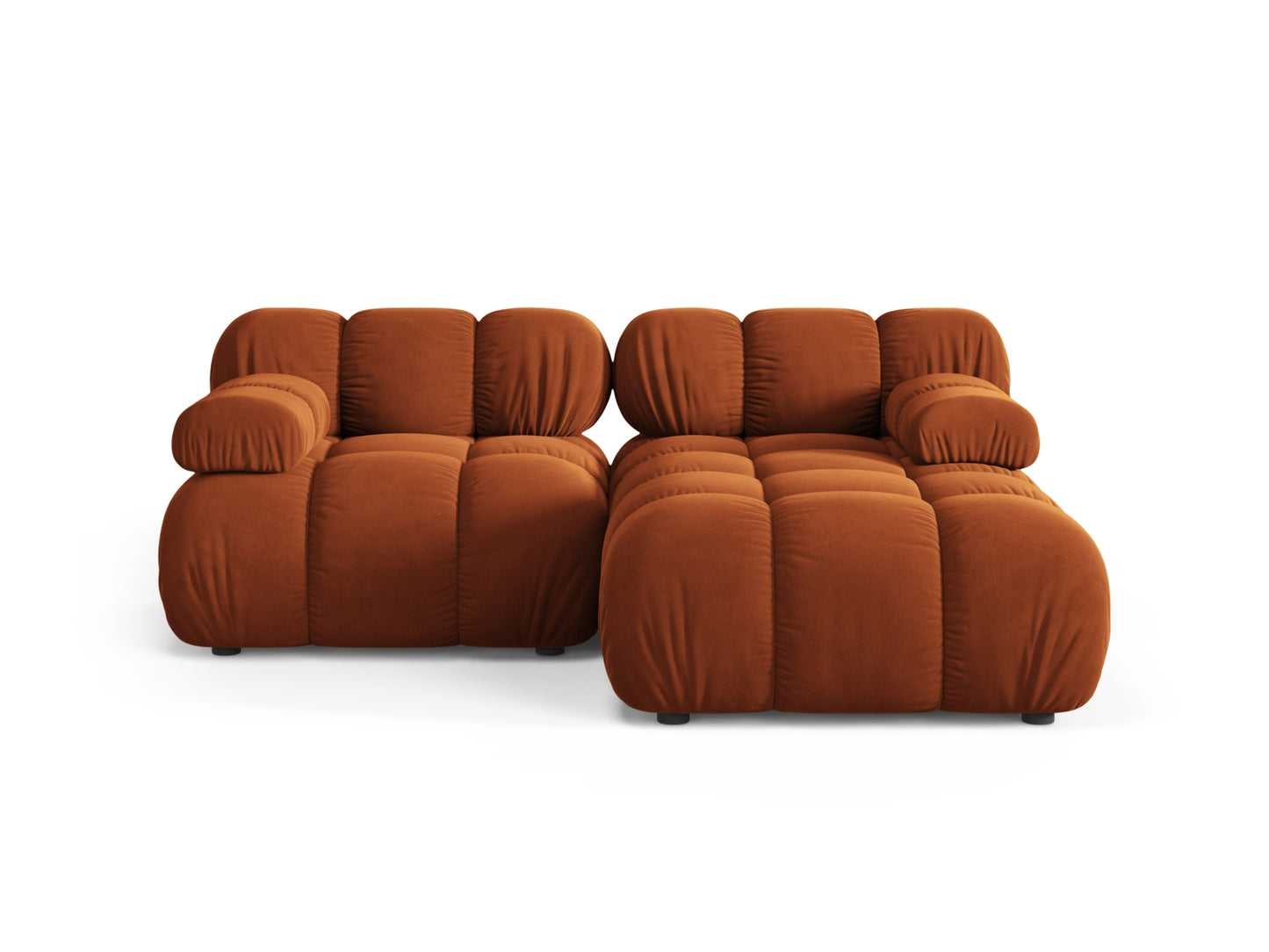 Bellis Modular Corner Sofa, 3 Seats, 188x155 cm — Terracotta / Right