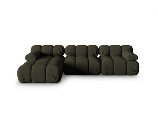 Bellis Modular Corner Sofa, 4 Seats, 282x155 cm — Amazon Green / Left