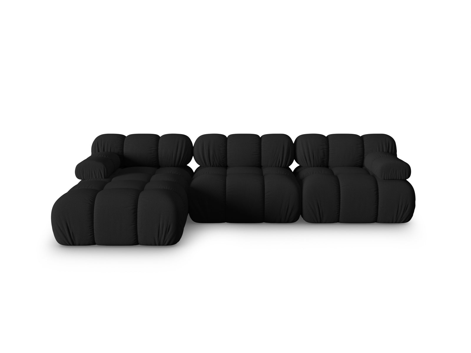 Bellis Modular Corner Sofa, 4 Seats, 282x155 cm — Black / Left