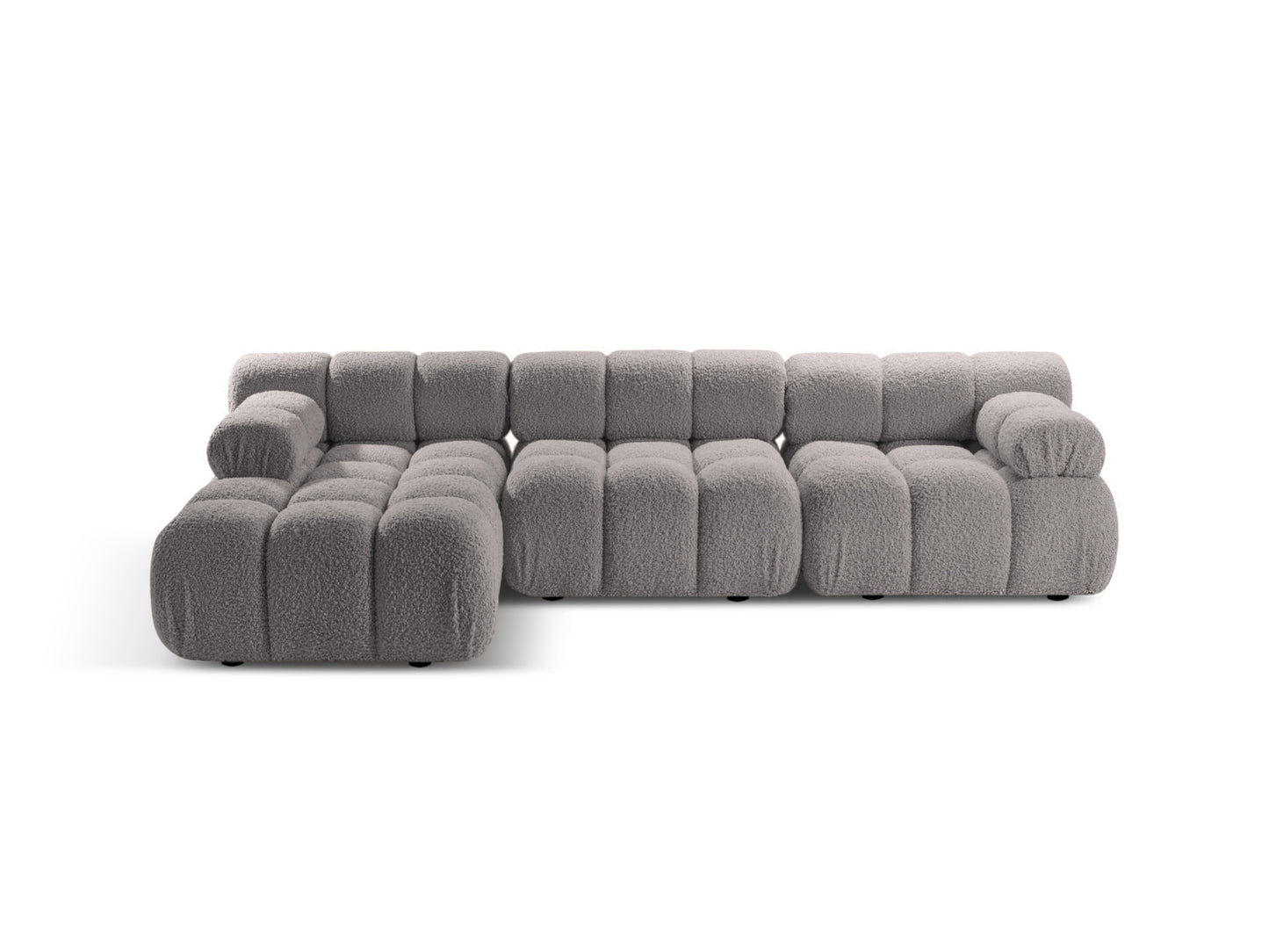 Ecksofa Bouclé Brick Bellis — Light Grey