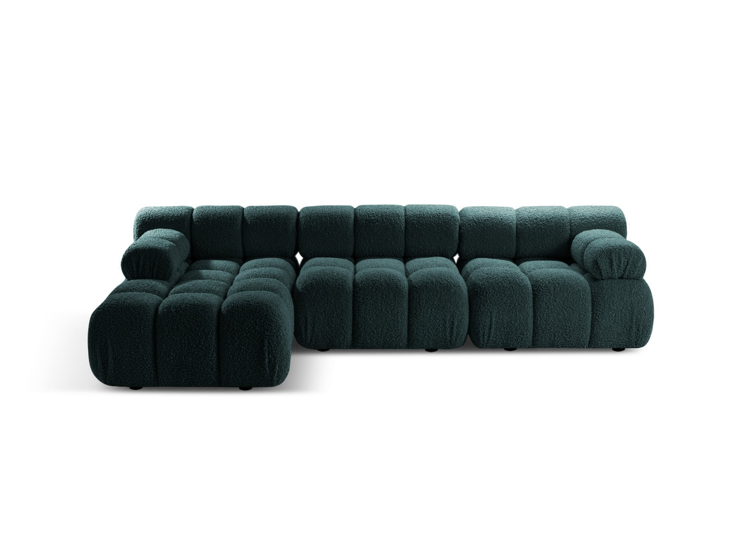 Ecksofa Bouclé Brick Bellis — Petrol