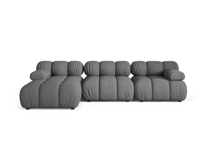 Ecksofa Strukturstoff Beige Bellis — Grey