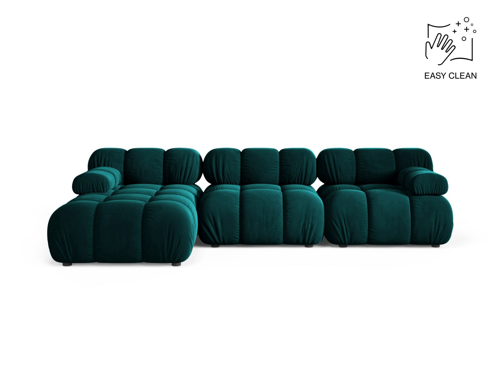 Bellis Modular Corner Sofa, 4 Seats, 282x155 cm — Deep Petrol / Left