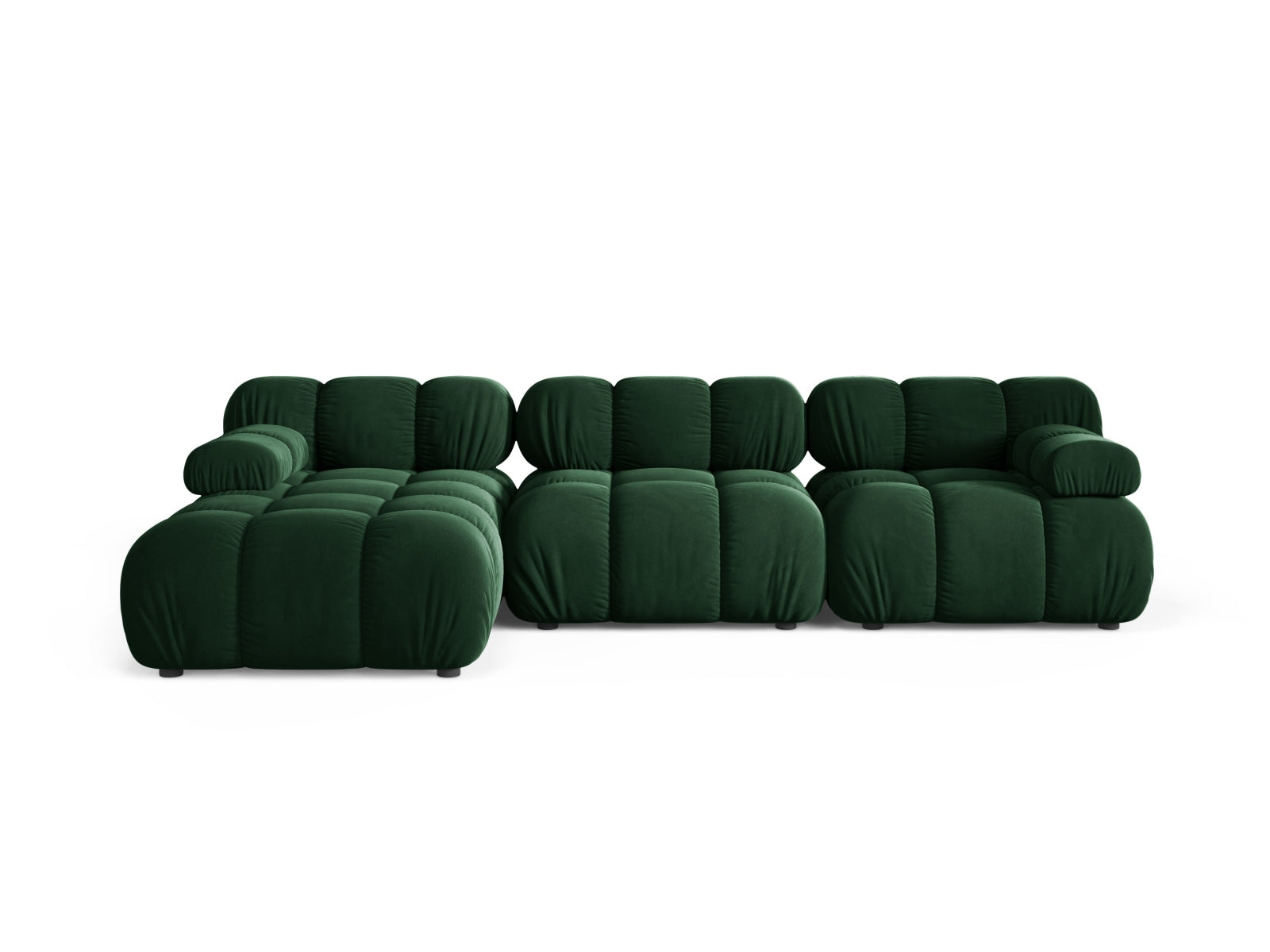 Bellis Modular Corner Sofa, 4 Seats, 282x155 cm — Bottle Green / Left