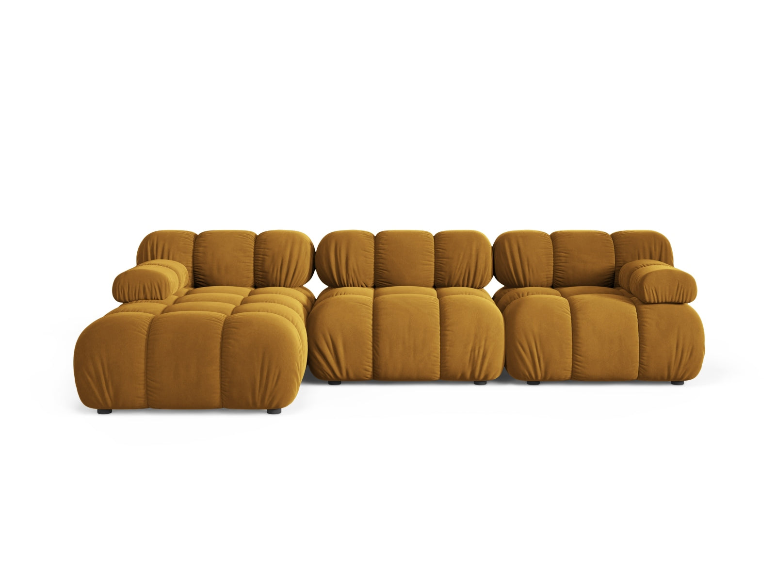 Bellis Modular Corner Sofa, 4 Seats, 282x155 cm — Yellow / Left