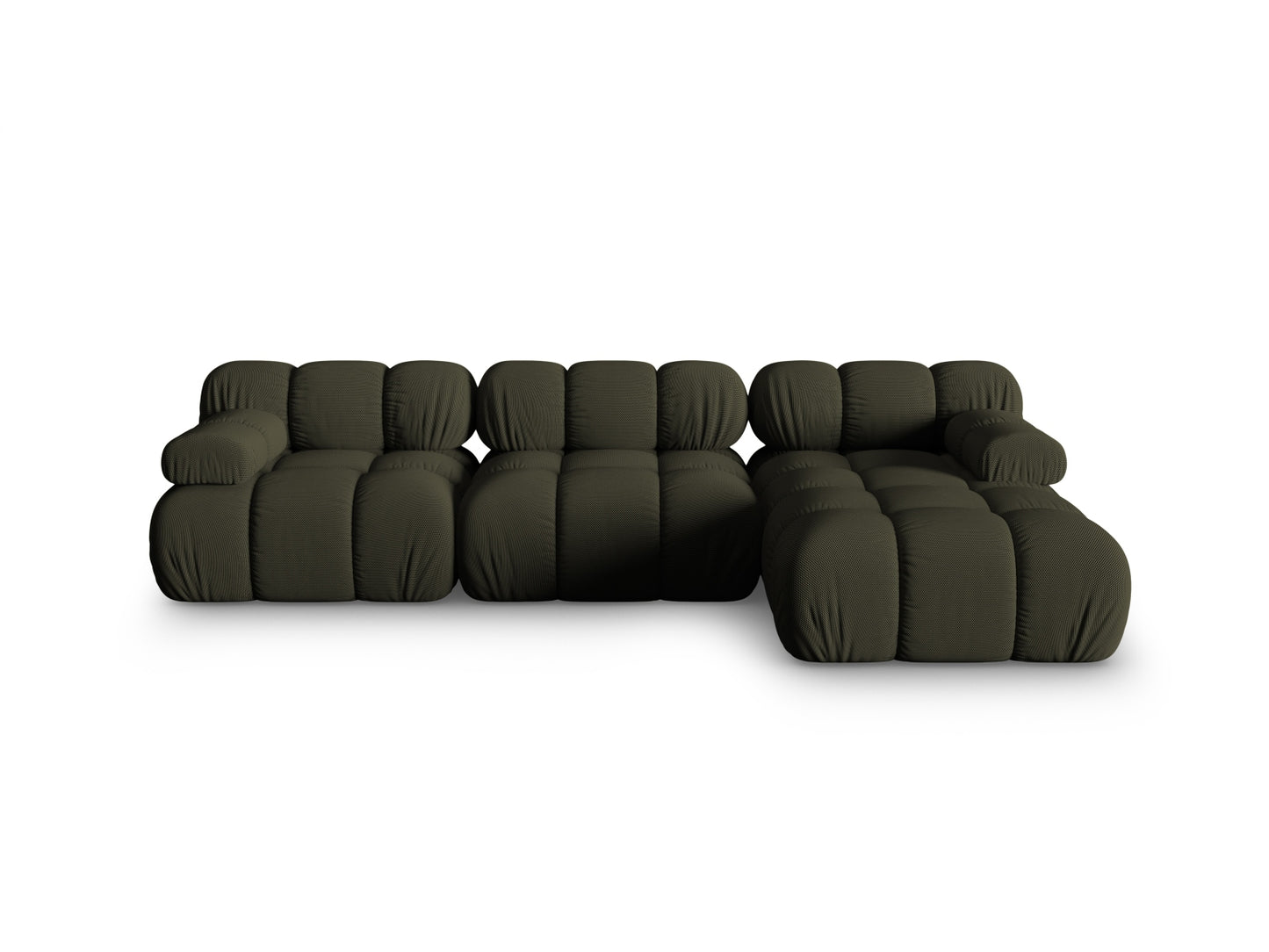 Bellis Modular Corner Sofa, 4 Seats, 282x155 cm — Amazon Green / Right