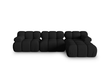 Bellis Modular Corner Sofa, 4 Seats, 282x155 cm — Black / Right