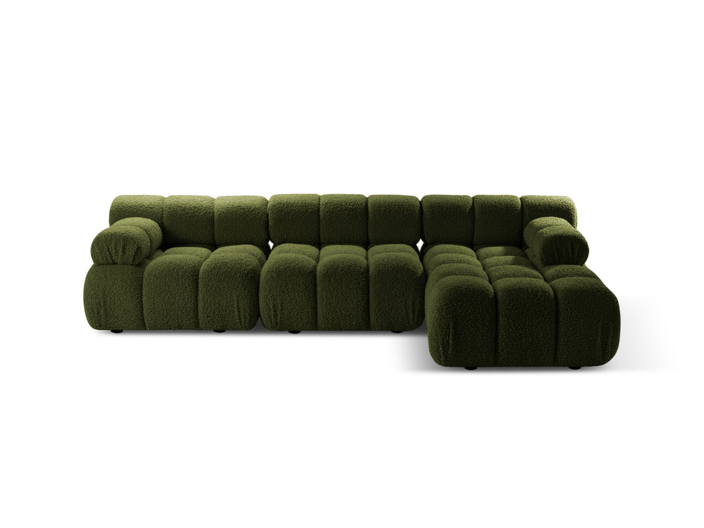 Bellis Modular Corner Sofa, 4 Seats, 282x155 cm — Green / Right