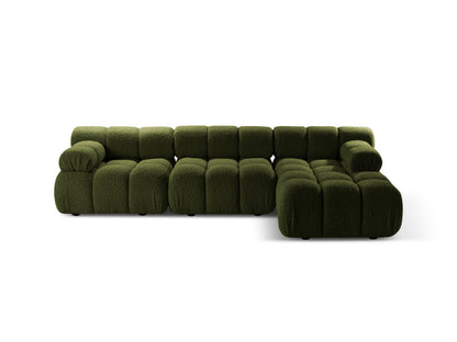 Bellis Modular Corner Sofa, 4 Seats, 282x155 cm — Green / Right