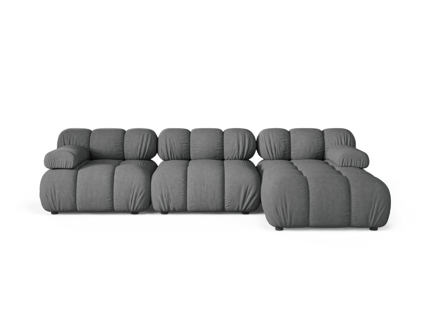 Bellis Modular Corner Sofa, 4 Seats, 282x155 cm — Grey / Right