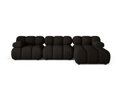 Bellis Modular Corner Sofa, 4 Seats, 282x155 cm — Black / Right