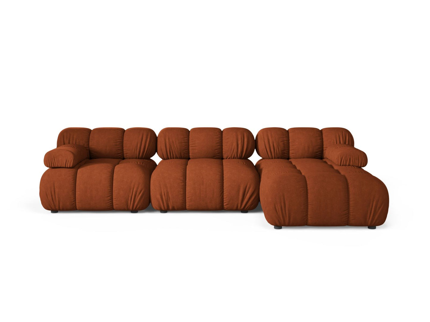 Bellis Modular Corner Sofa, 4 Seats, 282x155 cm — Brick / Right