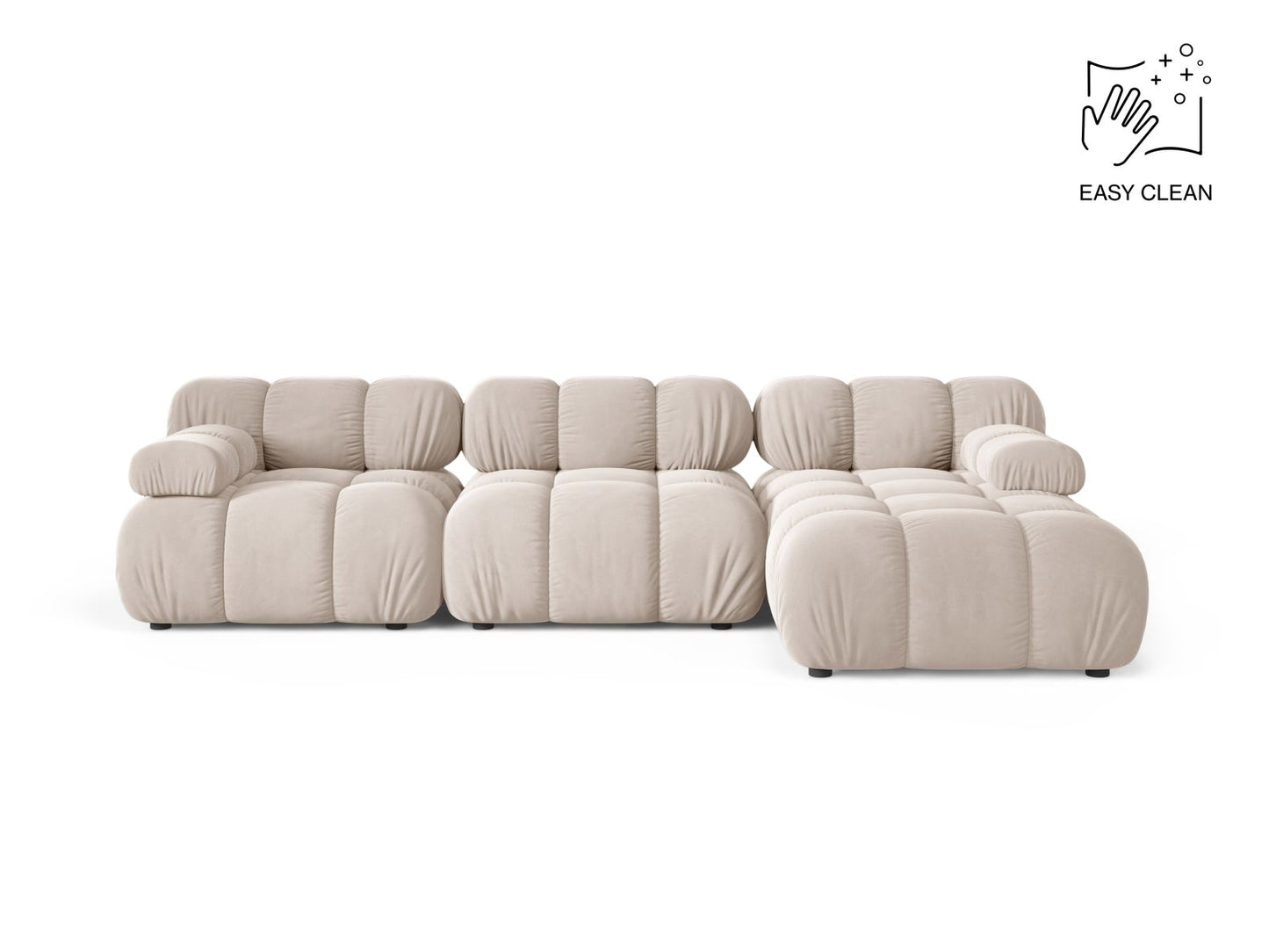 Bellis Modular Corner Sofa, 4 Seats, 282x155 cm — Light Beige / Right