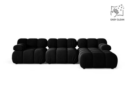Bellis Modular Corner Sofa, 4 Seats, 282x155 cm — Black / Right