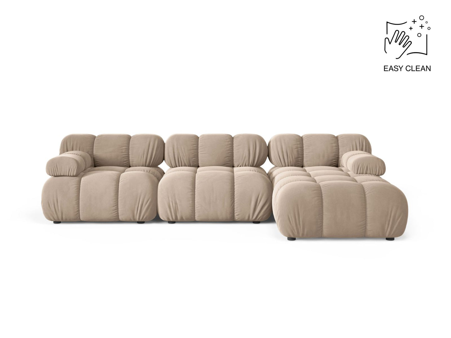 Bellis Modular Corner Sofa, 4 Seats, 282x155 cm — Beige / Right