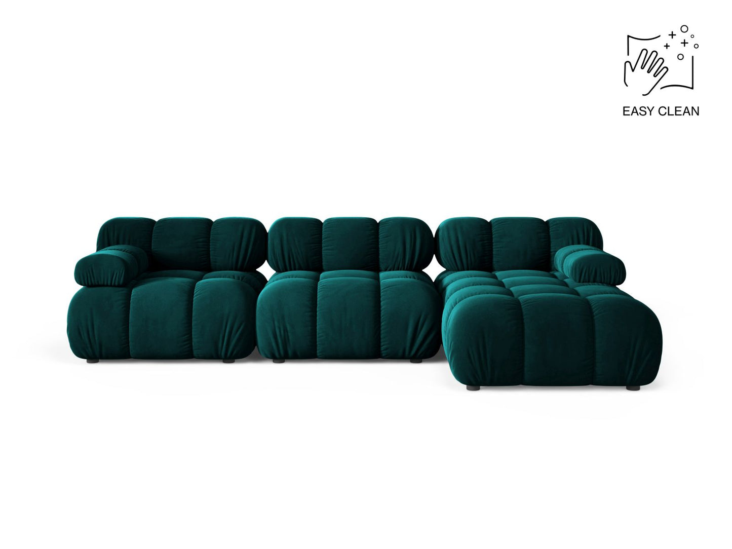 Bellis Modular Corner Sofa, 4 Seats, 282x155 cm — Deep Petrol / Right