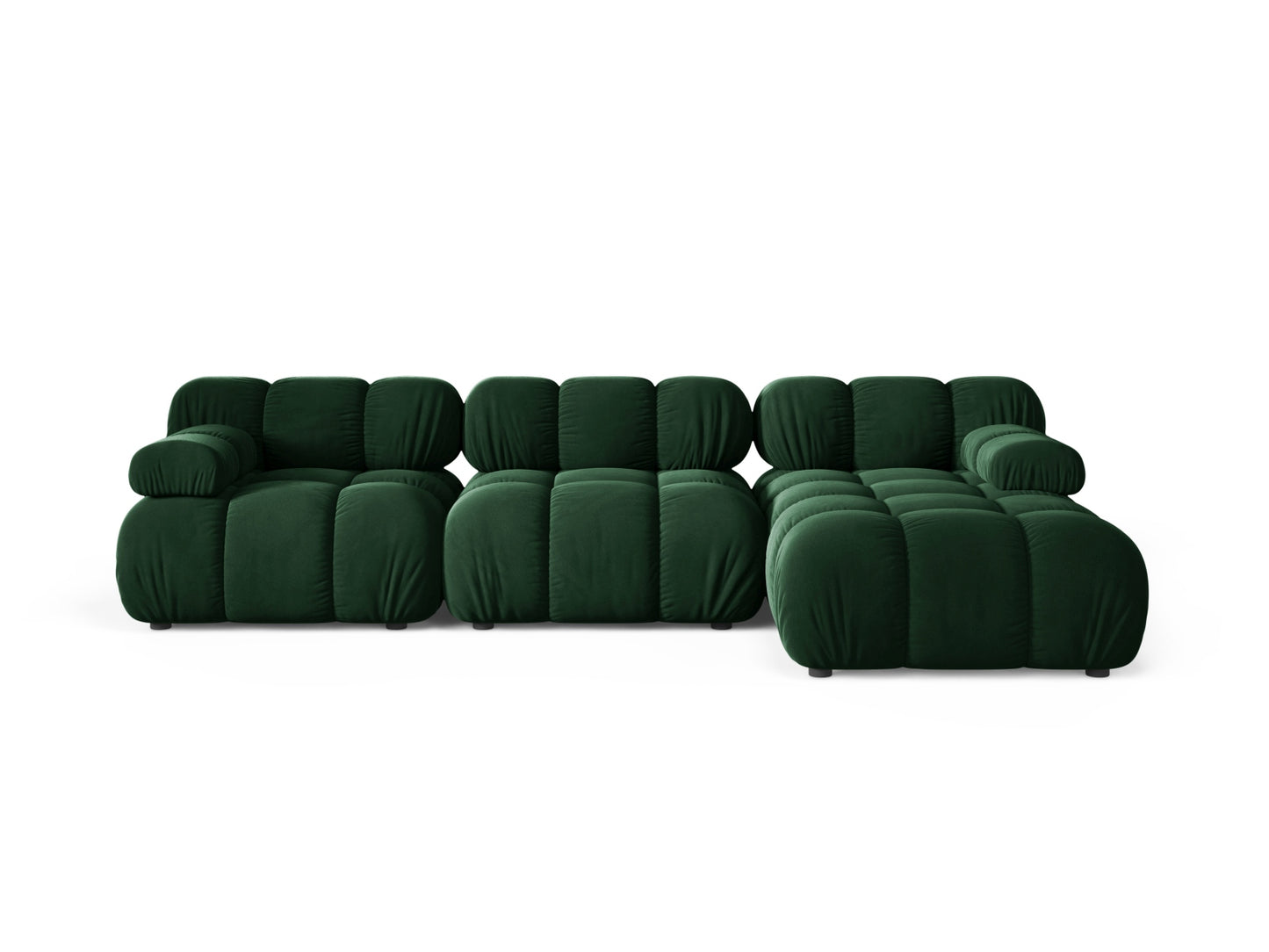 Bellis Modular Corner Sofa, 4 Seats, 282x155 cm — Bottle Green / Right