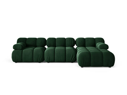Bellis Modular Corner Sofa, 4 Seats, 282x155 cm — Bottle Green / Right