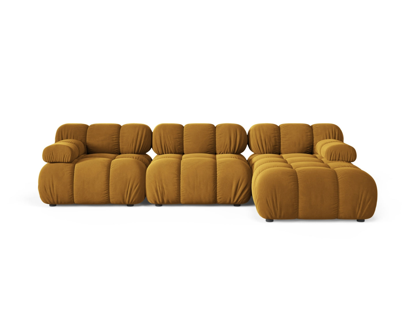 Bellis Modular Corner Sofa, 4 Seats, 282x155 cm — Yellow / Right