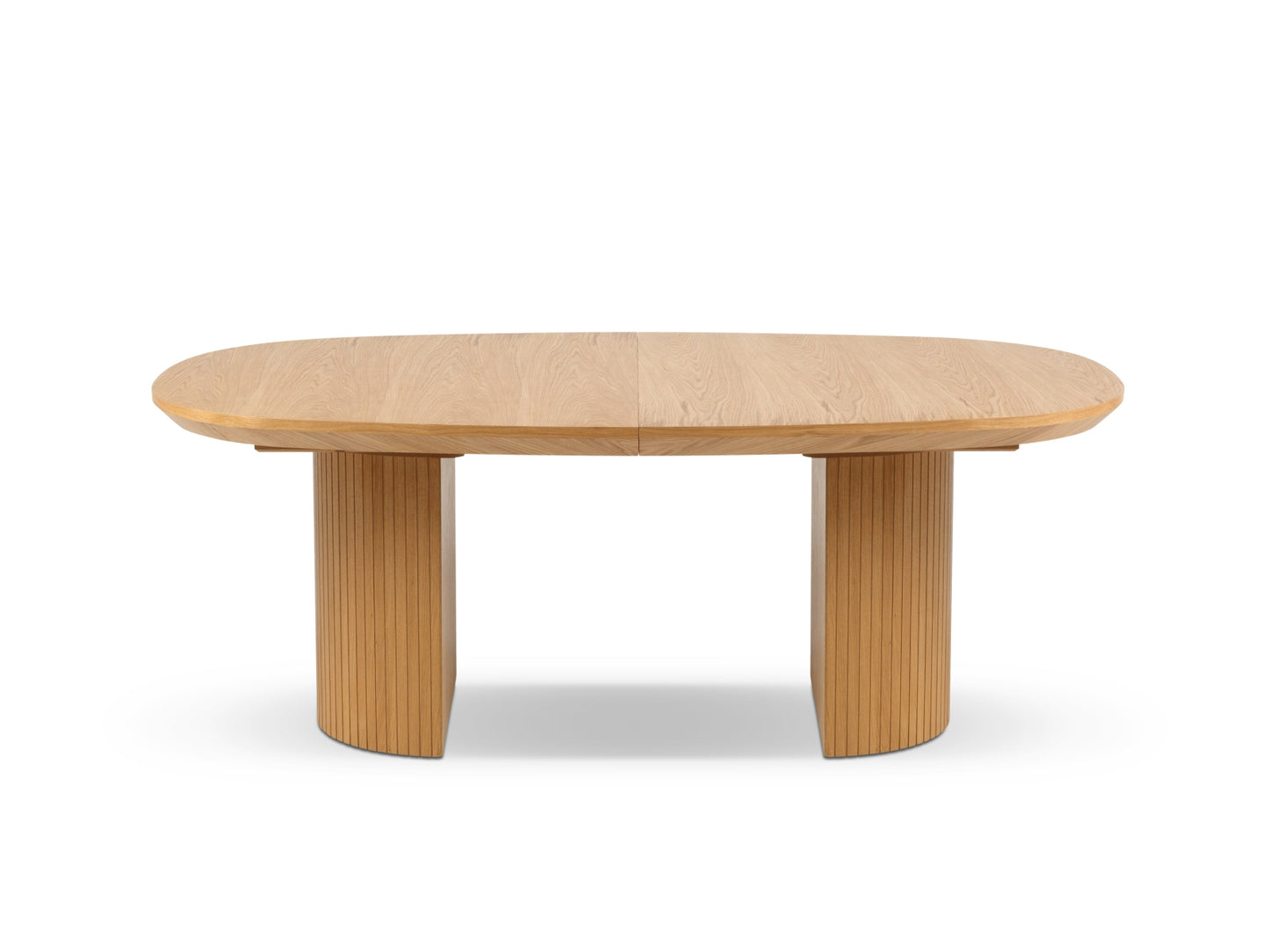 Nido Extendable Table, 12 Seats, 200x110 cm — Natural Oak Veneer and Oak