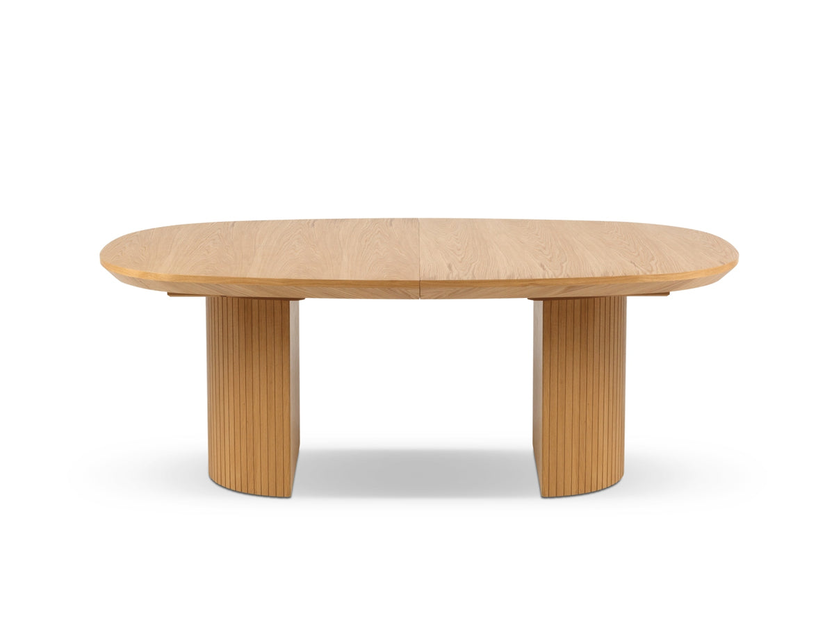 Nido Extendable Table, 12 Seats, 200x110 cm — Natural Oak Veneer and Oak