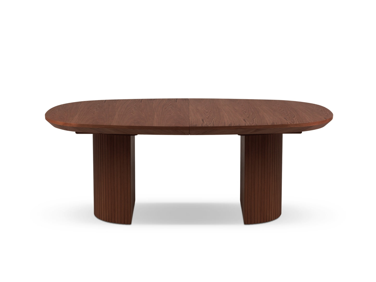 Nido Extendable Table, 12 Seats, 200x110 cm — Dark Oak Veneer and Dark Brown Oak