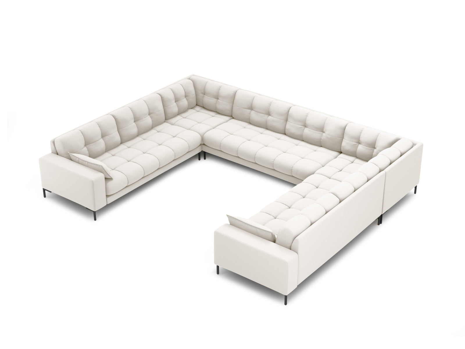 Mamaia Panoramic Sofa, 9 Seats, 337x256 cm — Light Beige
