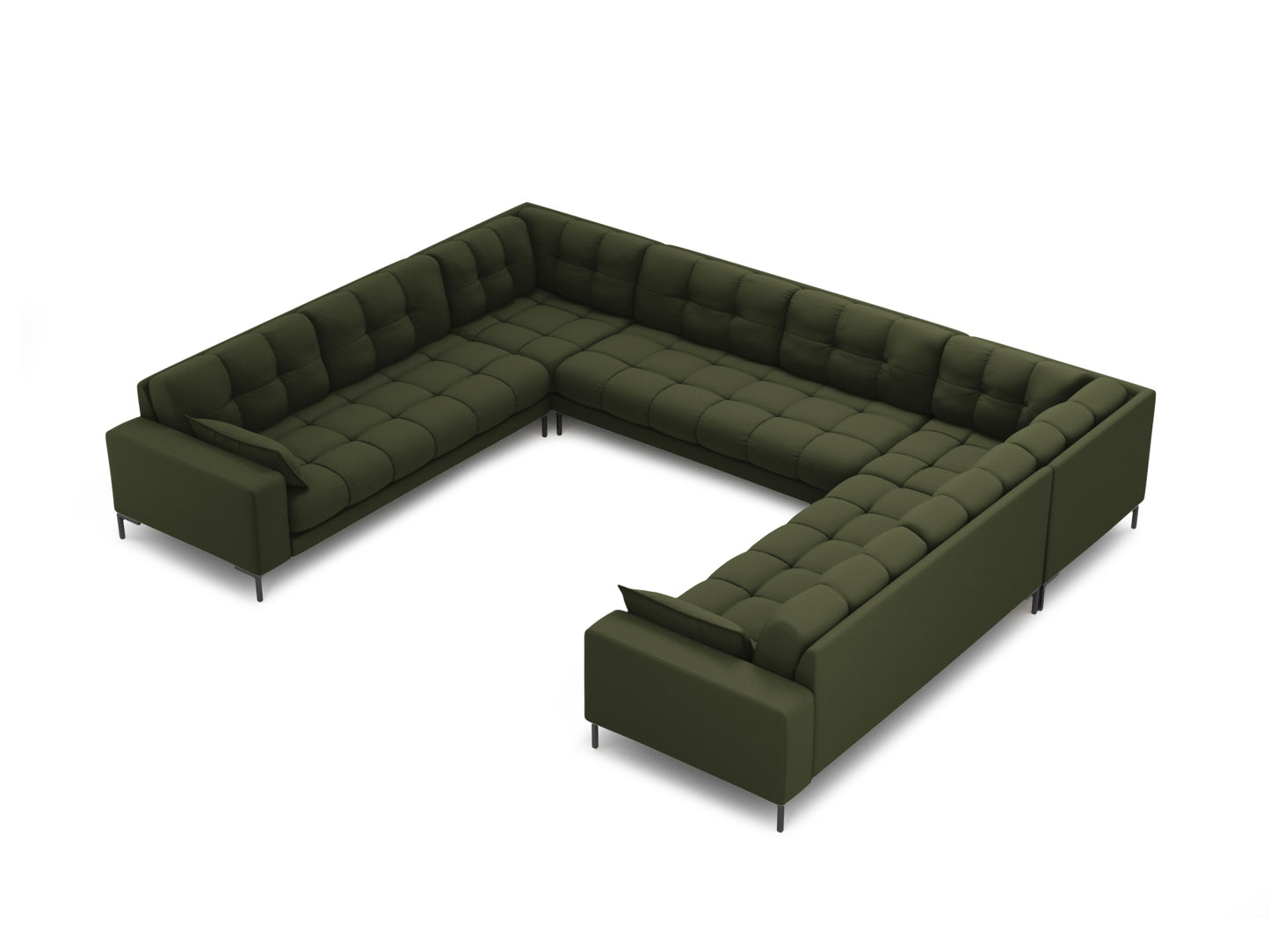 Panoramasofa Strukturstoff Beige Mamaia — Green