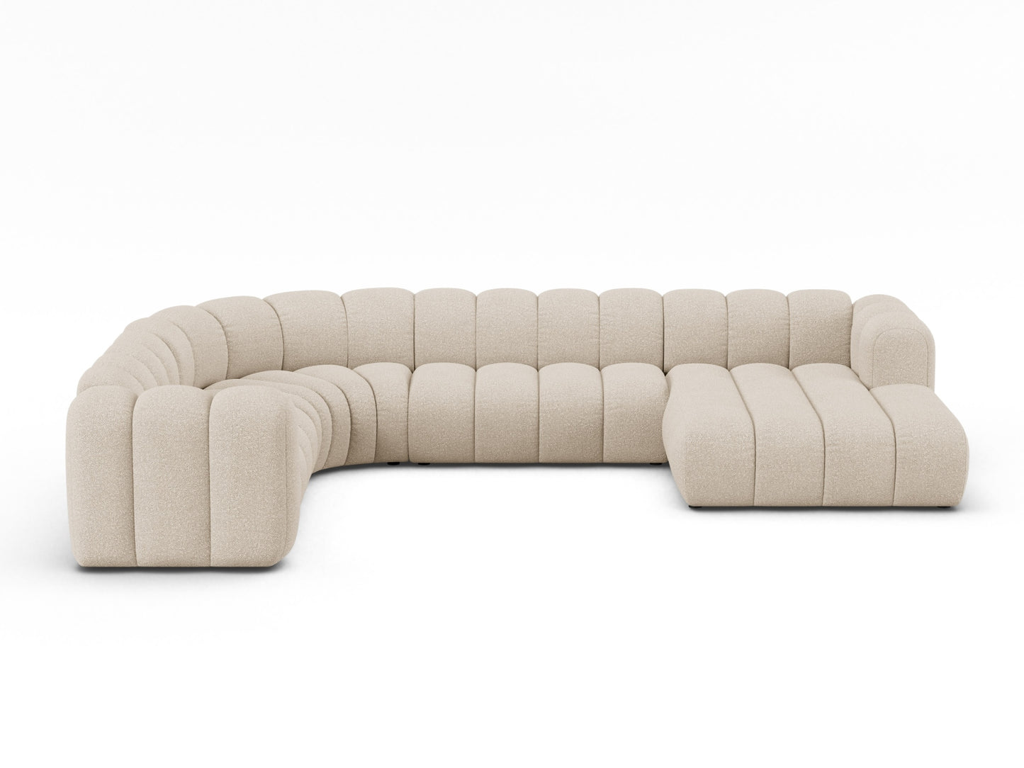 Panorama-Ecksofa Bouclé Beige Lupine — Beige