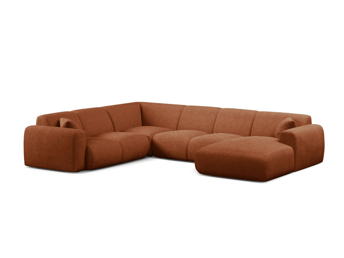 Molino Modular Panoramic Corner Sofa, 6 Seats, 326x252 cm — Terracotta / Left